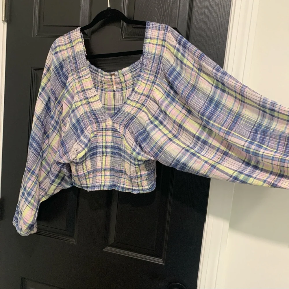 Free People | Multicolor Plaid Marlena | Sz L - Picture 6 of 13